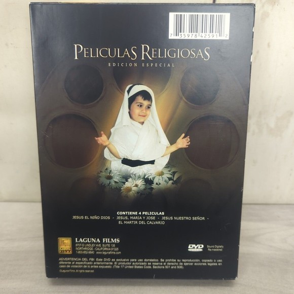 Peliculas Religiosas (DVD, 4-Disc Set) Special Edition Laguna Films Spanish - Picture 3 of 8